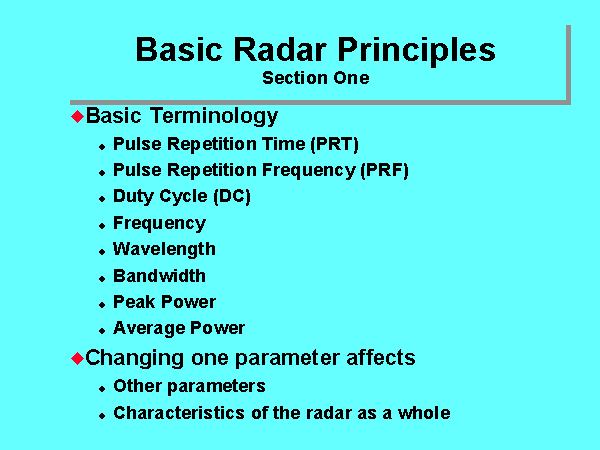 Basic Radar Principles

