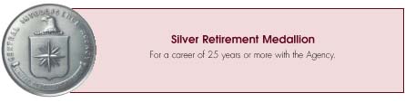Silver Retirement, medallion