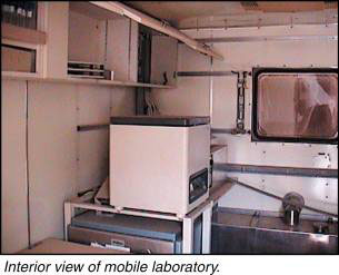 Interior view of mobile Laboratory