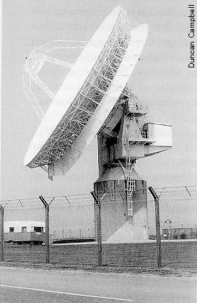 Image result for IMAGE OF One of two dishes at a British spy station in Cornwall that between them intercepted all Atlantic and Indian Ocean satellite phone and telex until the early 1980s.