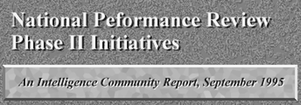 National Performance Review Phase II Initiatives