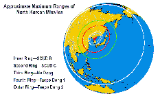 Approximate Maximum Ranges of North Korean Missiles.