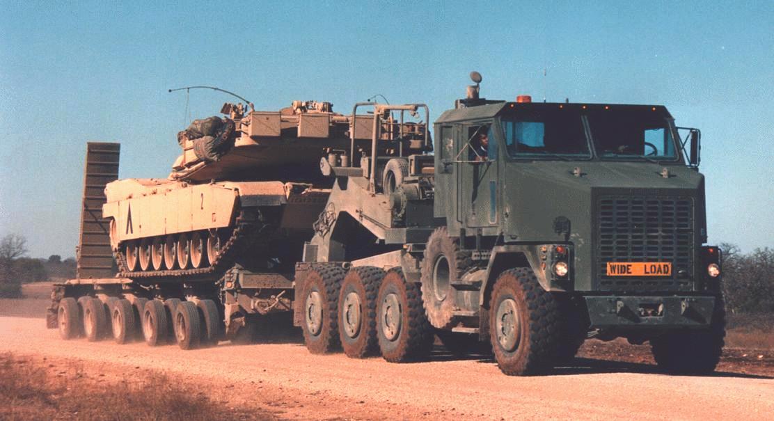 het m1070 military oshkosh trucks abrams m1 truck heavy transporter equipment vehicle hets army tank hett tractor tow system load