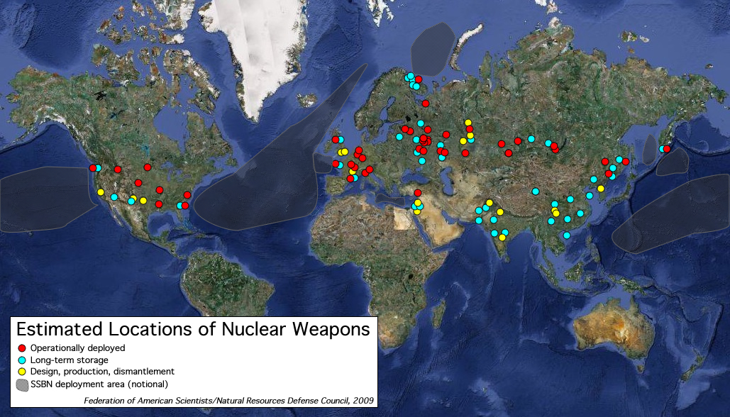 russia nuclear weapons map