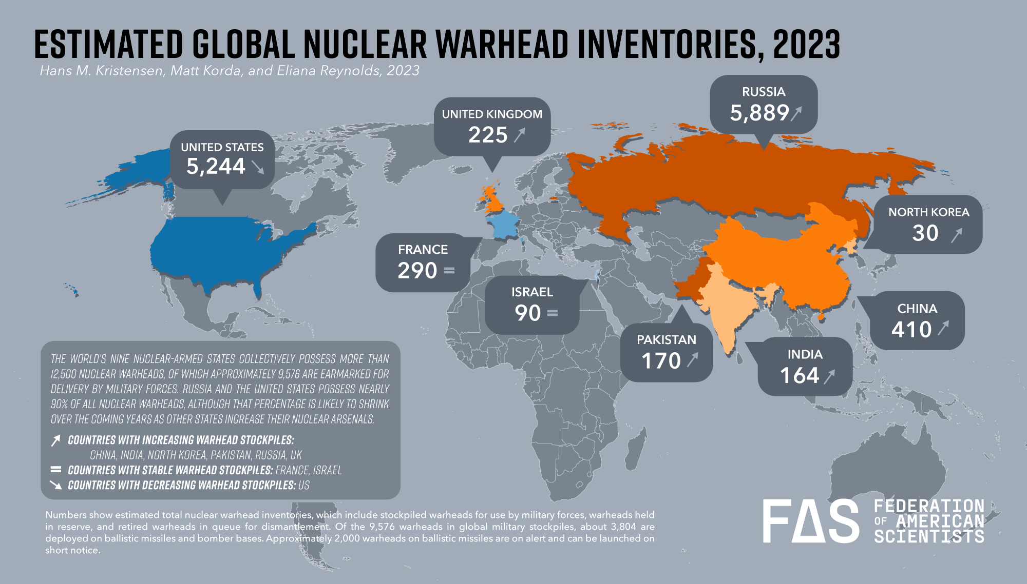 Status Of World Nuclear Forces Federation Of American Scientists   Nuke World Map 2023 Alt 