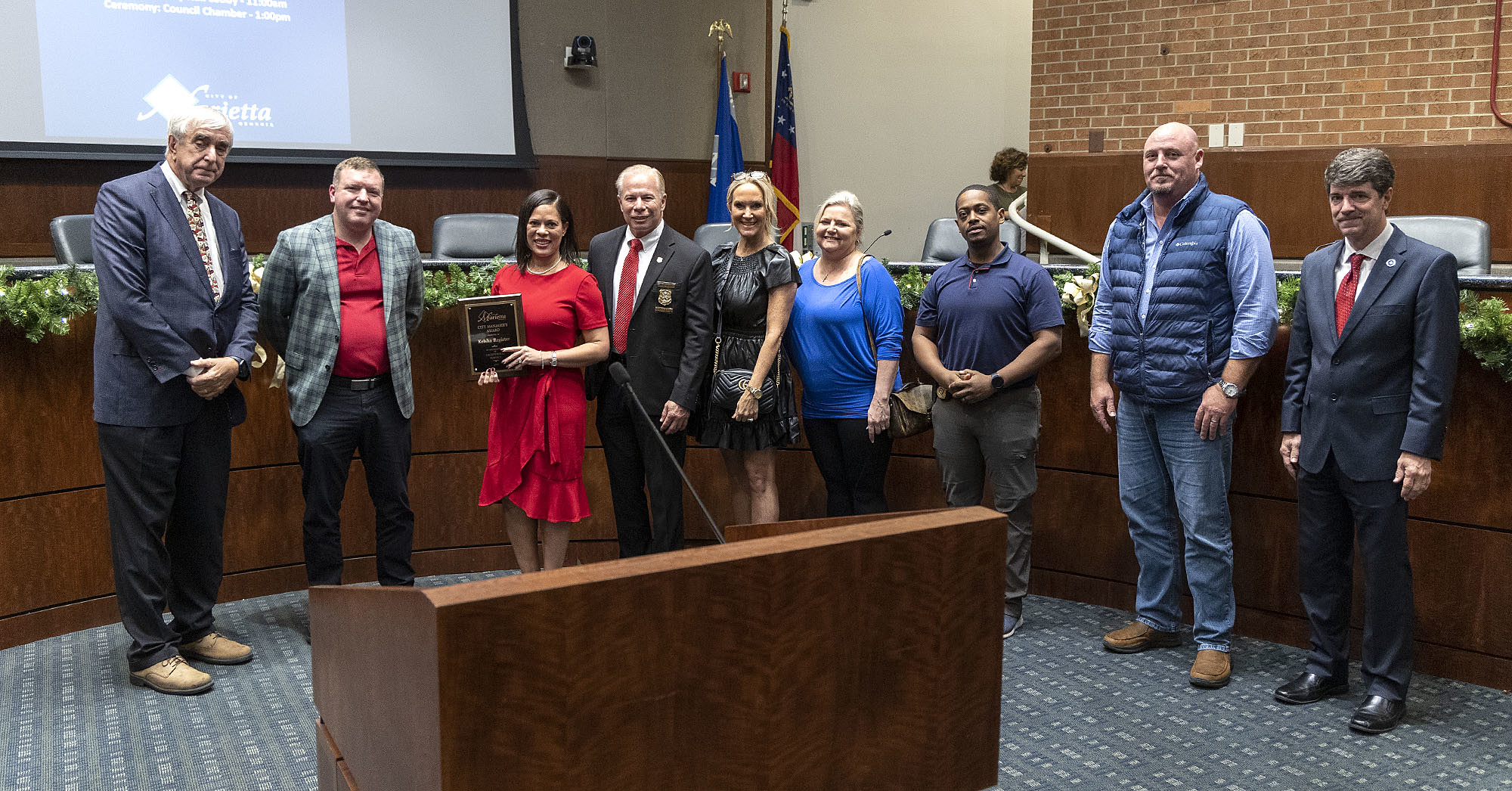 city manager award presentation, city of Marietta, Georgia
